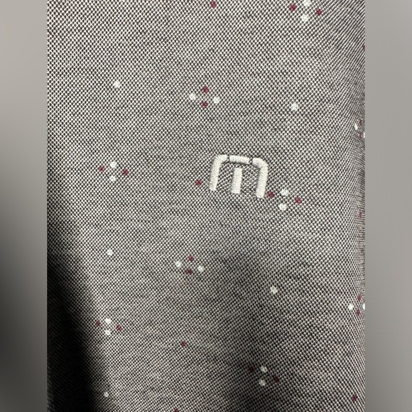 Travis Mathew Polo Shirt Mens Large Gray Dot Golf Pima Cotton Spring Sports - Picture 7 of 12